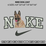 Nike Dog 2307 Embroidery File 6 sizes