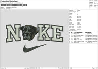 Nike Dog 2709 Embroidery File 6 sizes