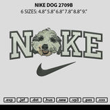 Nike Dog 2709b Embroidery File 6 sizes