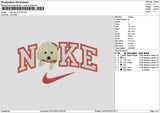 Nike Dog 3101 Embroidery File 6 sizes