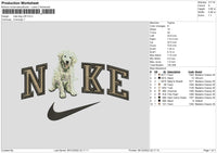 Nike Dog V26 Embroidery File 6 sizes