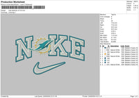 Nike Dolphins v2 Embroidery File 6 sizes