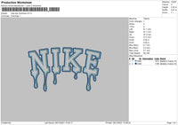 Nike Drip 2 Outline Embroidery File 4 size