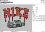 Nike Drip Truck Embroidery File 6 sizes
