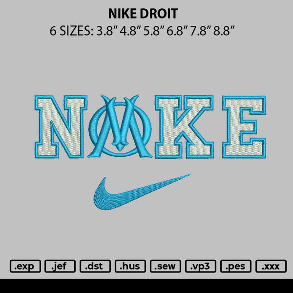 Nike Droit Embroidery File 6 sizes