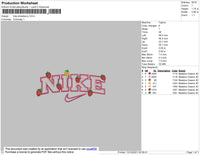 Nike Strawberry Embroidery File 4 size