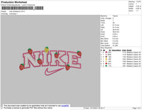 Nike Strawberry Embroidery File 4 size