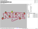 Nike Strawberry Embroidery File 4 size