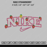 Nike Strawberry Embroidery File 4 size