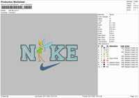 Nike Fairy Embroidery File 4 size