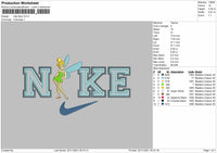 Nike Fairy Embroidery File 4 size