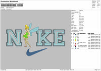 Nike Fairy Embroidery File 4 size