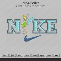 Nike Fairy Embroidery File 4 size