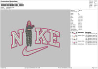 Nike Woman 0309 Embroidery File 6 sizes