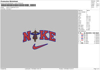 Nike Fill X spiderman Embroidery File 4 size