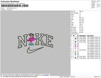 Nike Flamingo Embroidery File 4 size