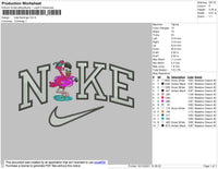 Nike Flamingo Embroidery File 4 size