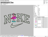 Nike Flamingo Embroidery File 4 size