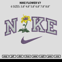 Nike Flower v7 Embroidery File 6 sizes