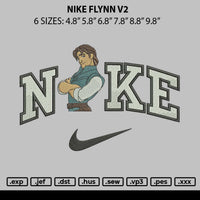 Nike Flynn V2 Embroidery File 6 sizes