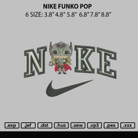 Nike Funko Pop Embroidery File 6 sizes