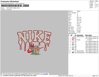 Nike Gary Embroidery File 4 size