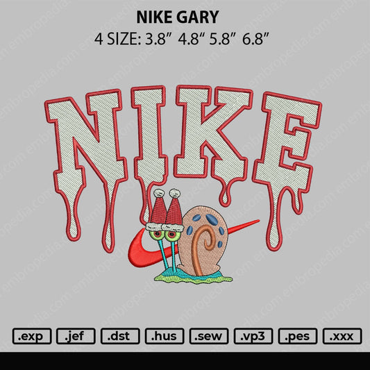 Nike Gary Embroidery File 4 size