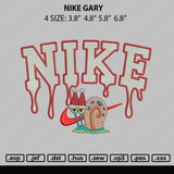 Nike Gary Embroidery File 4 size