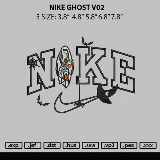 Nike Ghost V2 Embroidery File 5 sizes