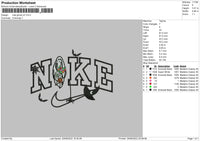 Nike Ghost V2 Embroidery File 5 sizes