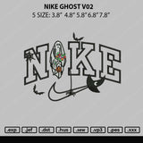 Nike Ghost V2 Embroidery File 5 sizes