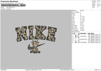 Nike Giraffe Embroidery File 4 sizes