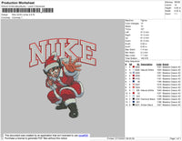 Nike Goku Xmas Embroidery File 4 size