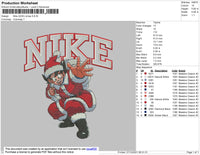 Nike Goku Xmas Embroidery File 4 size