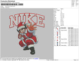 Nike Goku Xmas Embroidery File 4 size