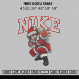 Nike Goku Xmas Embroidery File 4 size