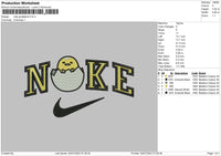 Nike Gudetama Embroidery File 4 sizes