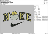 Nike Gudetama Embroidery File 4 sizes