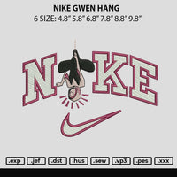 Nike Gwen Hang Embroidery File 6 sizes