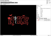 Nike Halloween Skull Embroidery File 5 sizes