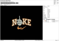 Nike Hand Skeleton Embroidery File 6 sizes