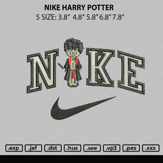 Nike Harry Potter Embroidery File 5 sizes