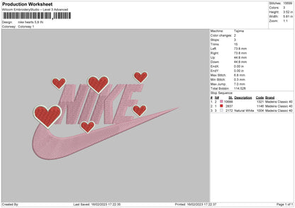 New Hearts Embroidery File 6 sizes