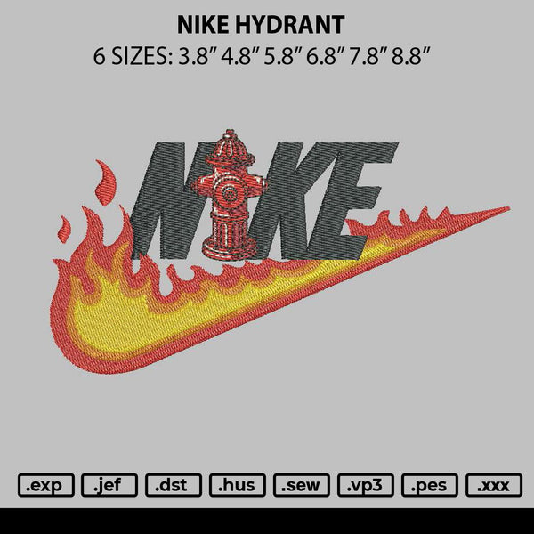 Nike Hydrant Embroidery File 6 sizes