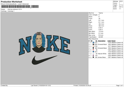 Nike Kai A Embroidery File 6 sizes
