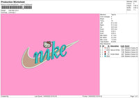 Nike Kitty Embroidery File 4 size
