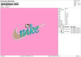 Nike Kitty Embroidery File 4 size