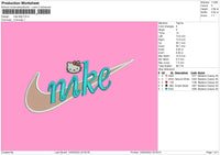 Nike Kitty Embroidery File 4 size