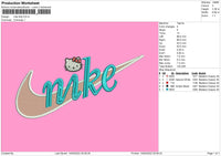 Nike Kitty Embroidery File 4 size
