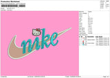 Nike Kitty Embroidery File 4 size